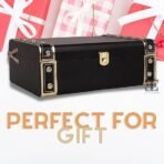 Jewelry Box Organizer for Women ?Luxury  Storage Box , Lockable Display Case for Rings, Necklaces, Watches & Accessories Availabel in Black, Red,Pink,Golde ,White (Black) - Image 7